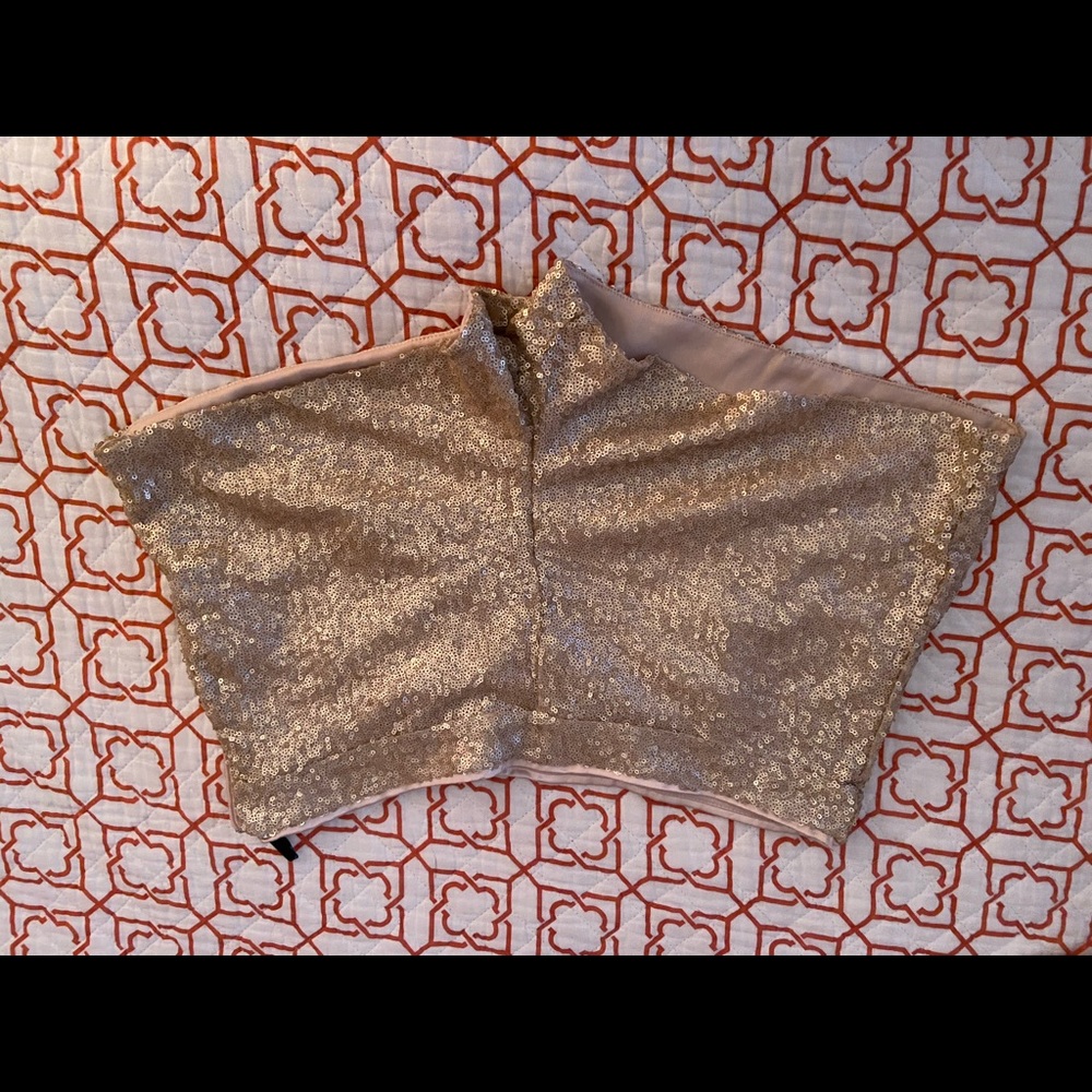 Gold sequin shorts